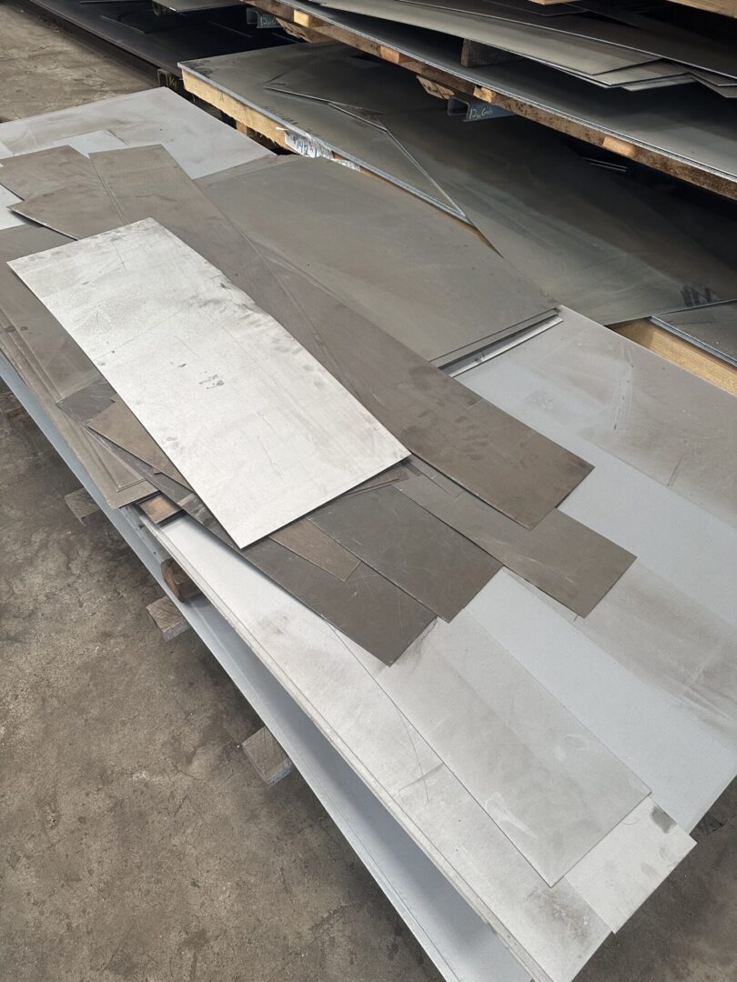 Sheet Metal in Stock in the form of sheets